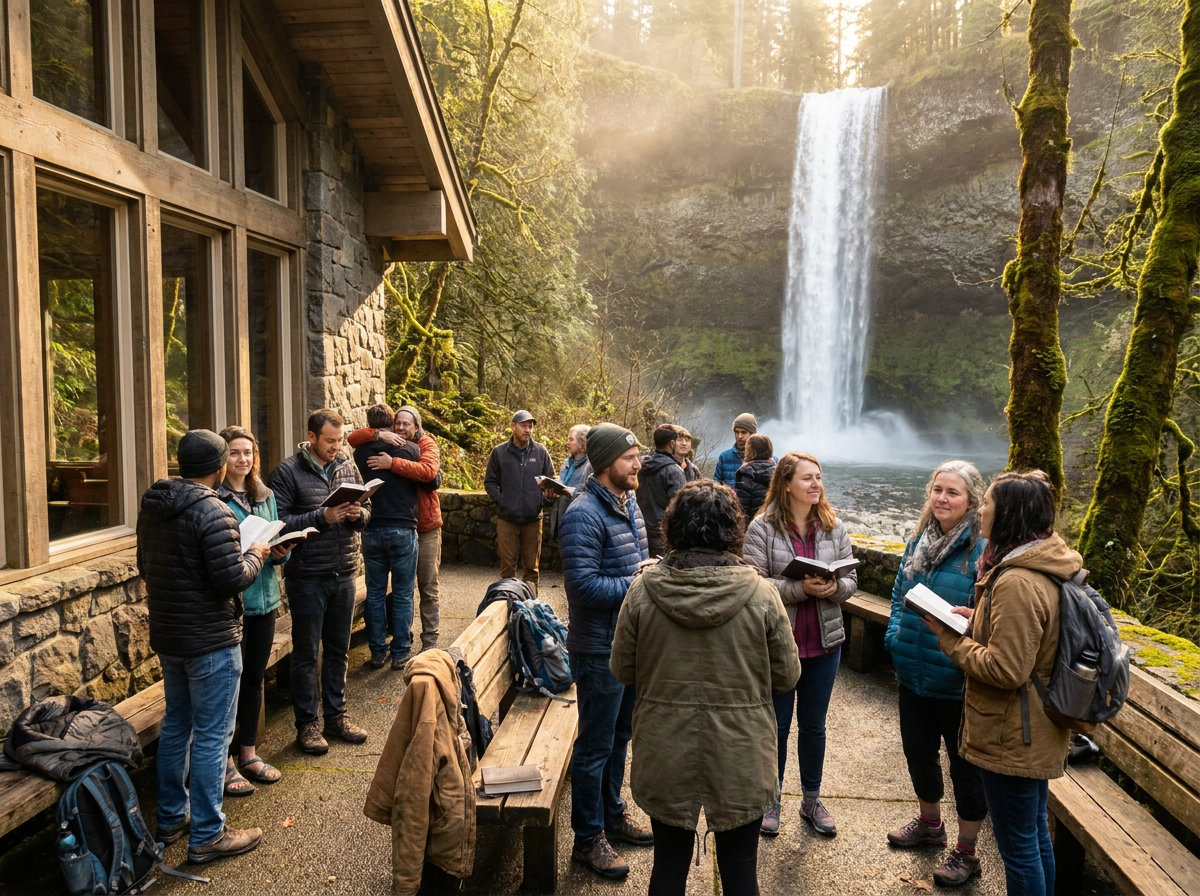 Portland church anniversary and Multnomah Falls